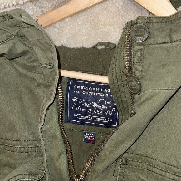 American Eagle Military Hooded Jacket - Picture 2 of 2